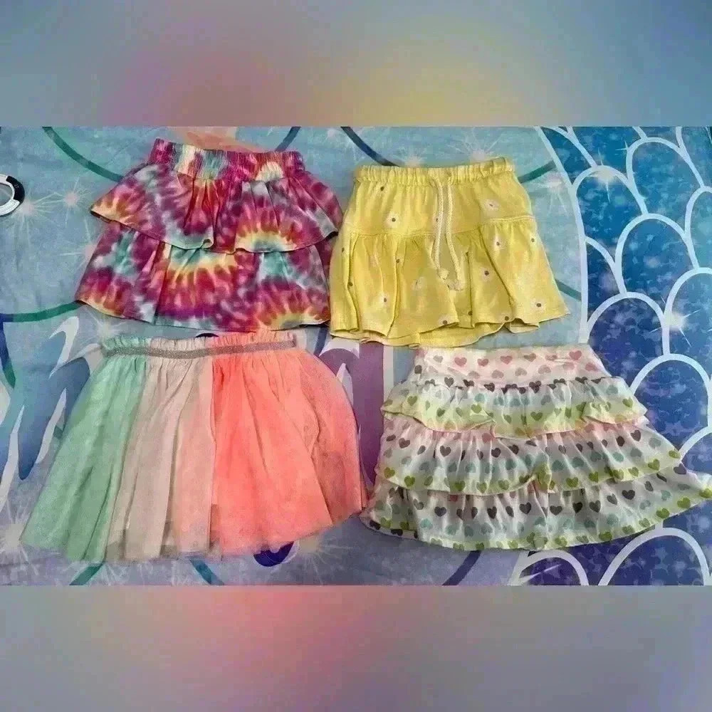 Garanimals Skirts Bundle Toddler Girls 2-4T Multicolor Good Tie-Dye Heart Tulle
